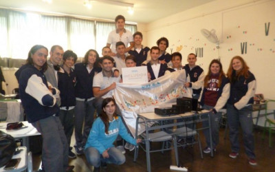 Preparación y acto de entrega con alumnos de la Escuela Italiana