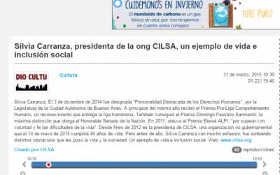 Silvia Carranza, presidenta de la ong CILSA, un ejemplo de vida e inclusión social / Radio Cut
